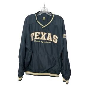 SMI Properties men's size L Texas Motor Speedway jacket windbreaker blue